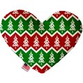 Mirage Pet Products Chevron Christmas Trees 8 in. Heart Dog Toy 1278-TYHT8